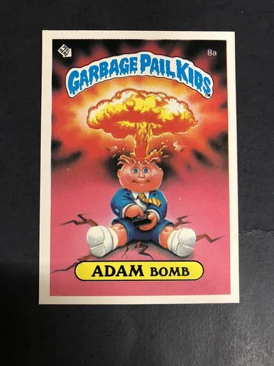 1985 Garbage Pail Kids Adam Bomb #8a