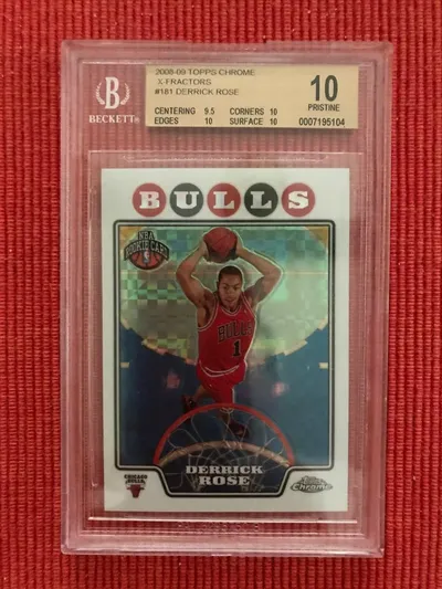 2008 Topps Chrome Derrick Rose Refractor Rookie Card